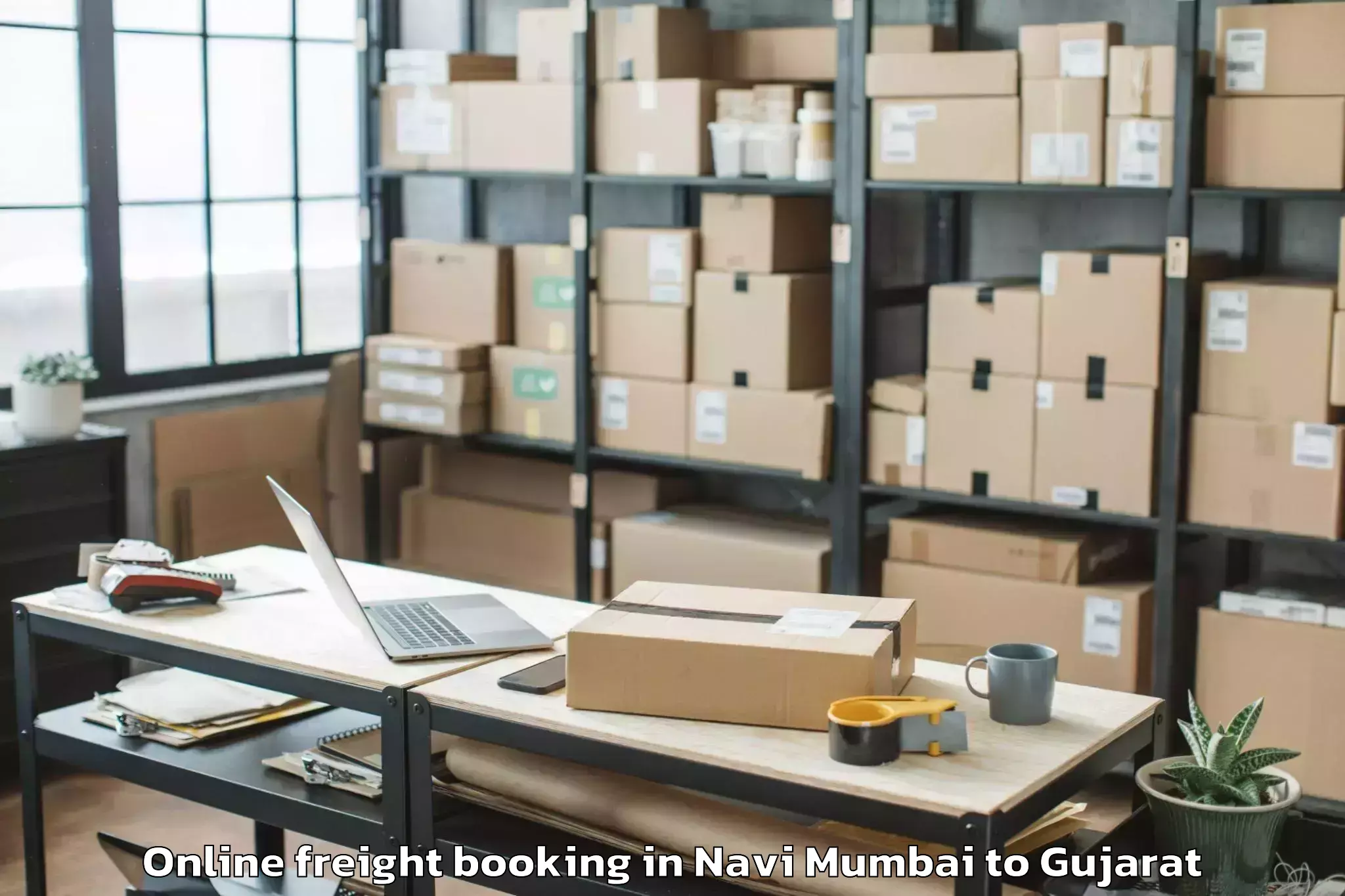 Affordable Navi Mumbai to Kadod Online Freight Booking